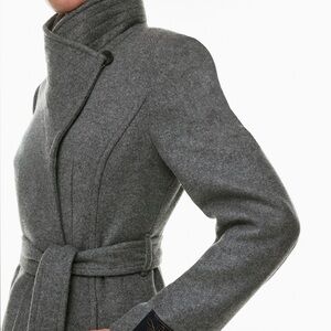 Babaton Charcoal Aritzia Connor Coat Wool Trench Coat